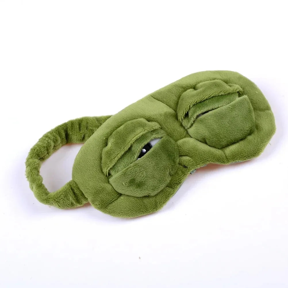 3D Sad Frog Sleep Mask Natural Sleeping Eyeshade Cover