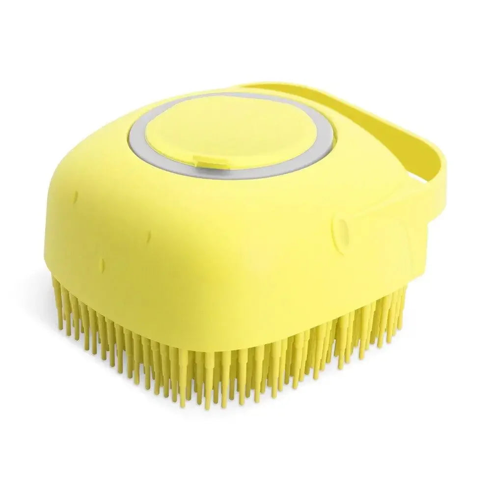 Pet Dog Shampoo Brush 2.7oz 80ml Cat Massage Comb Grooming Scrubber