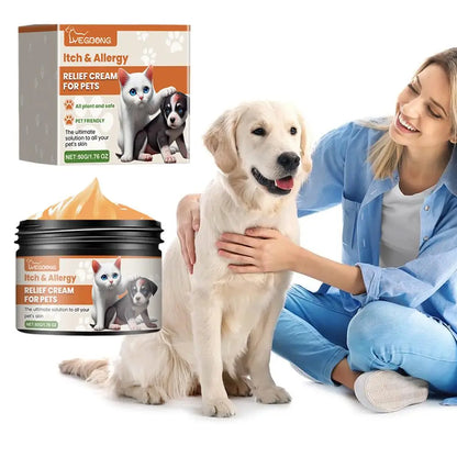 Pet Allergy and Itch Relief Cream for Dogs Cats Skin Health Care Cream 50g Skin Yeast Infections Ringworm Rashes