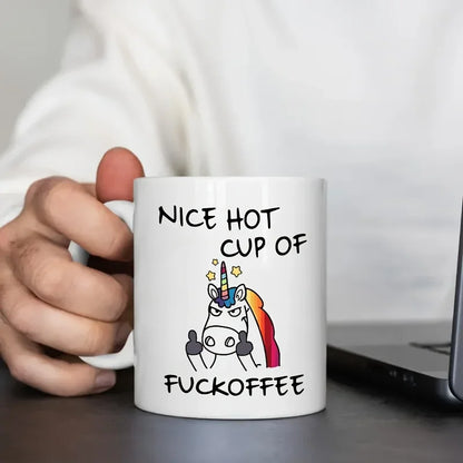 1pc 11oz Angry Unicorn Ceramic Coffee mug